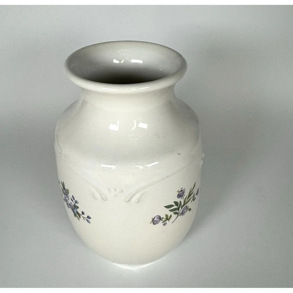 Pfaltzgraff Meadow Lane Floral Vase Vintage 90s Grandmacore‎ Kitschy Stoneware